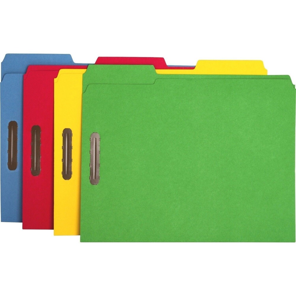 Sparco SP17571 Fastener Folders, Ltr, 1/3-Inch Cut, 50/BX, Assorted New in Box!